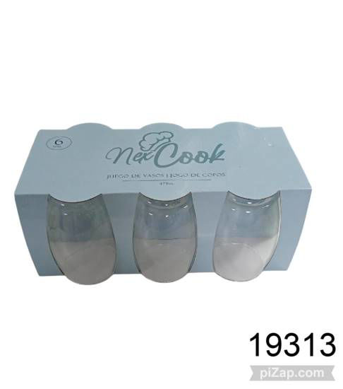 Imagen de VASOS VIDRIO ANCHOS X6 3.26